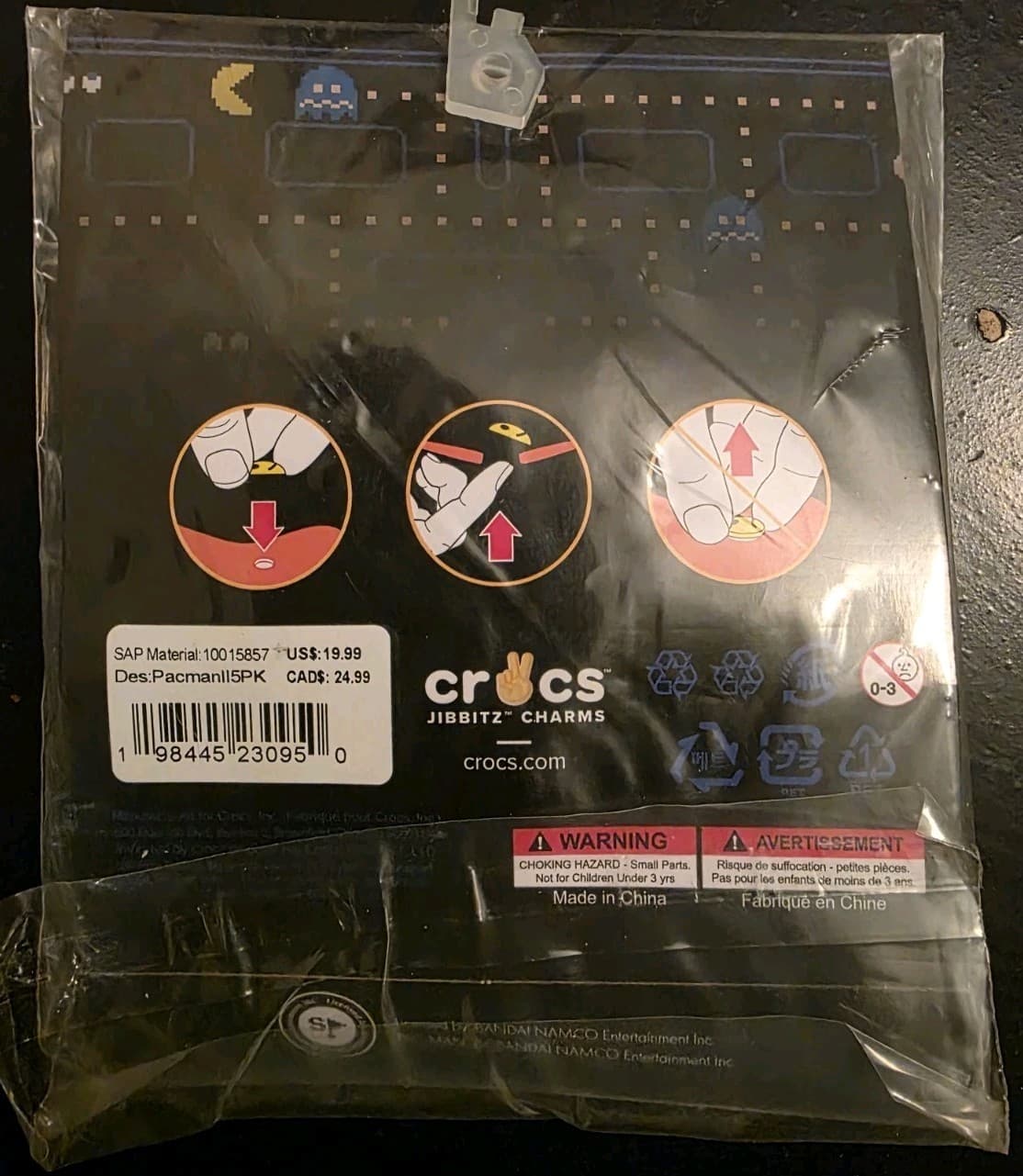 Uniquely You Crocs Jibbitz Charms Pac-Man 5 Pack 2