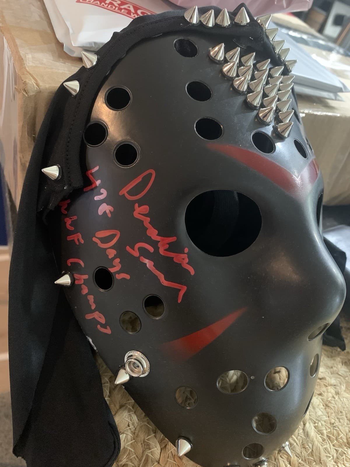 Wwf Demolition signed Replica Mask W/proof Autographed Wwe Ax Smash W/hood 2
