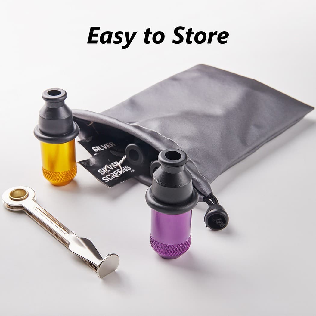 6 Pc Sneak a Toke Mini One Hitter Metal Tobacco Portable Smoking Pipe With Tools 2