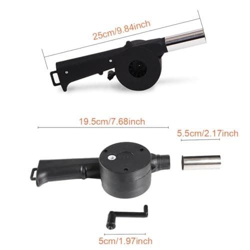2 Pack Fireplace Bellows Hand Crank Air Blower Portable Manual Handheld Fire  3