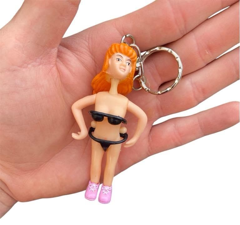 Saucy Suzie Flashing Stripper Keychain – Funny Adult Gag Gift Peepshow Toy 5