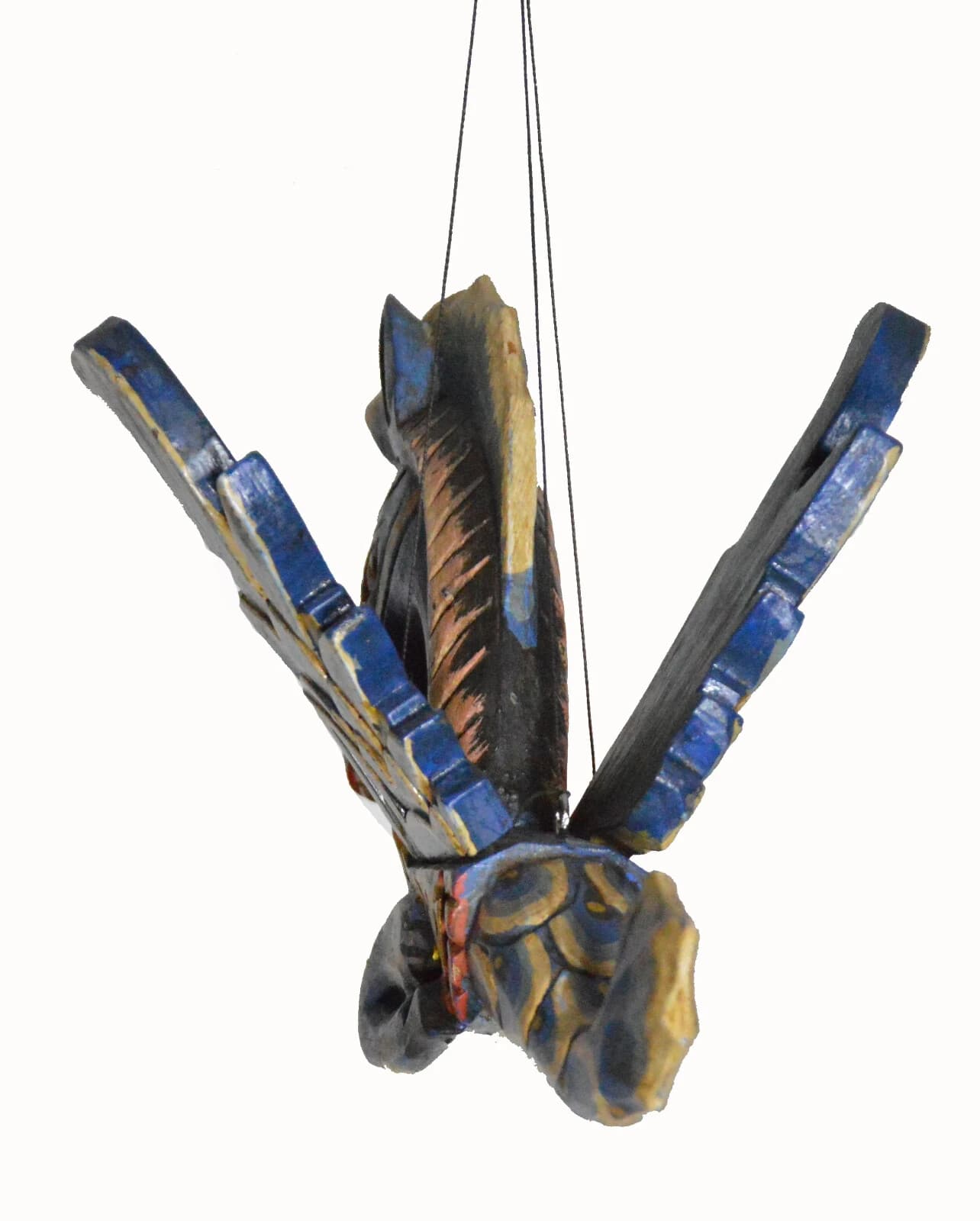 12" Authentic Traditional Style Hand Carved Wood Flying HORSE Farm Ranch Mobile 4