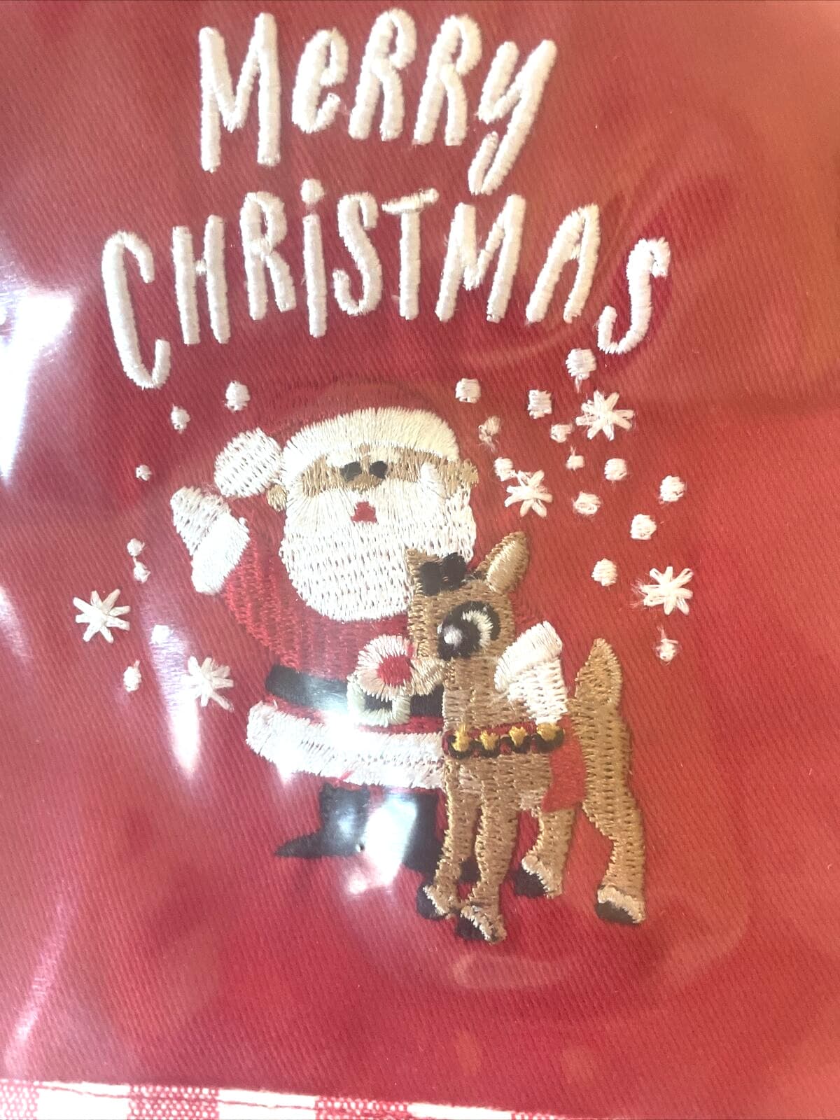 Pottery Barn holiday Rudolph Reindeer Napkin Holiday Christmas party SET 4 / 4