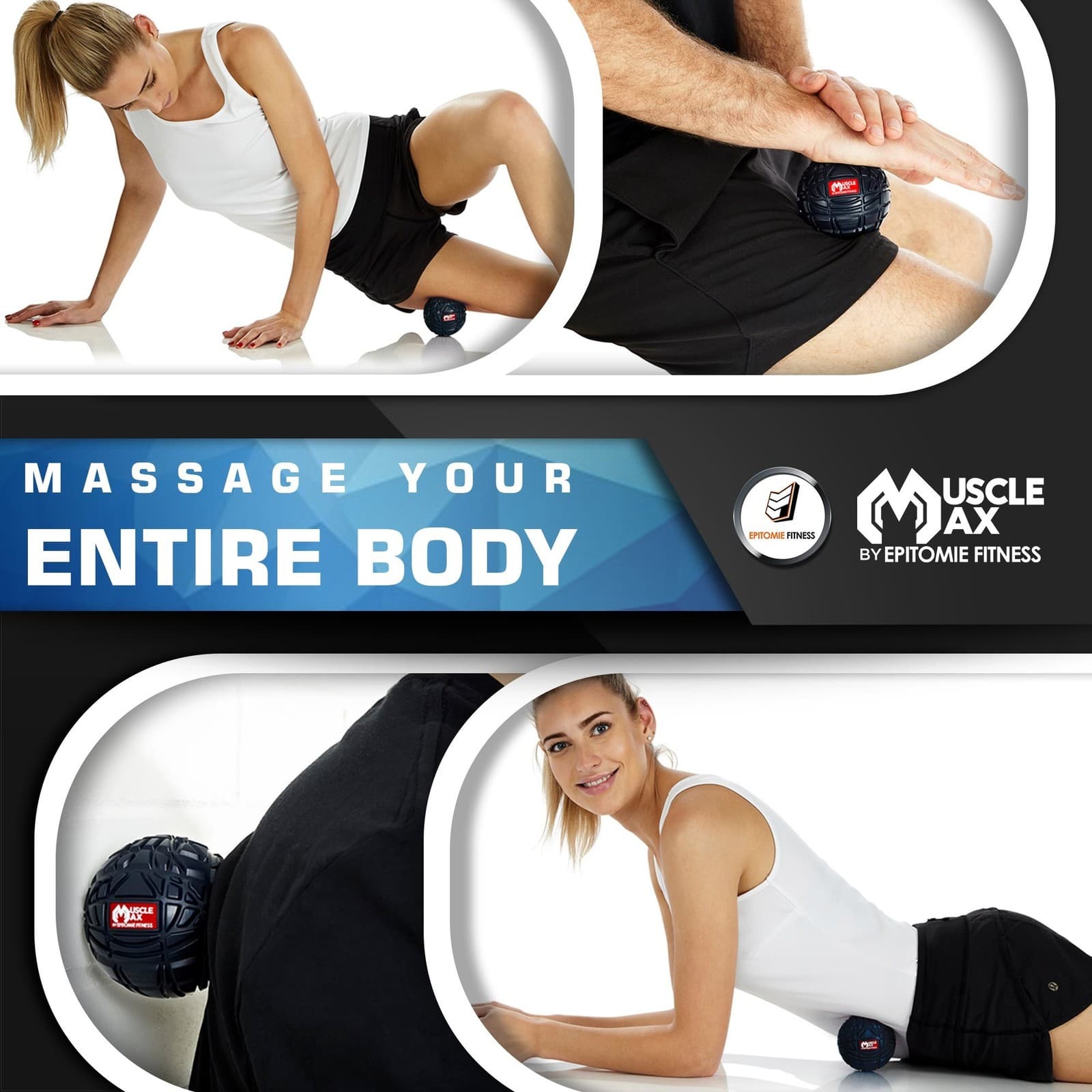 Epitomie Fitness Muscle Max Massage Ball - Therapy Ball for Trigger Point Mas... 3