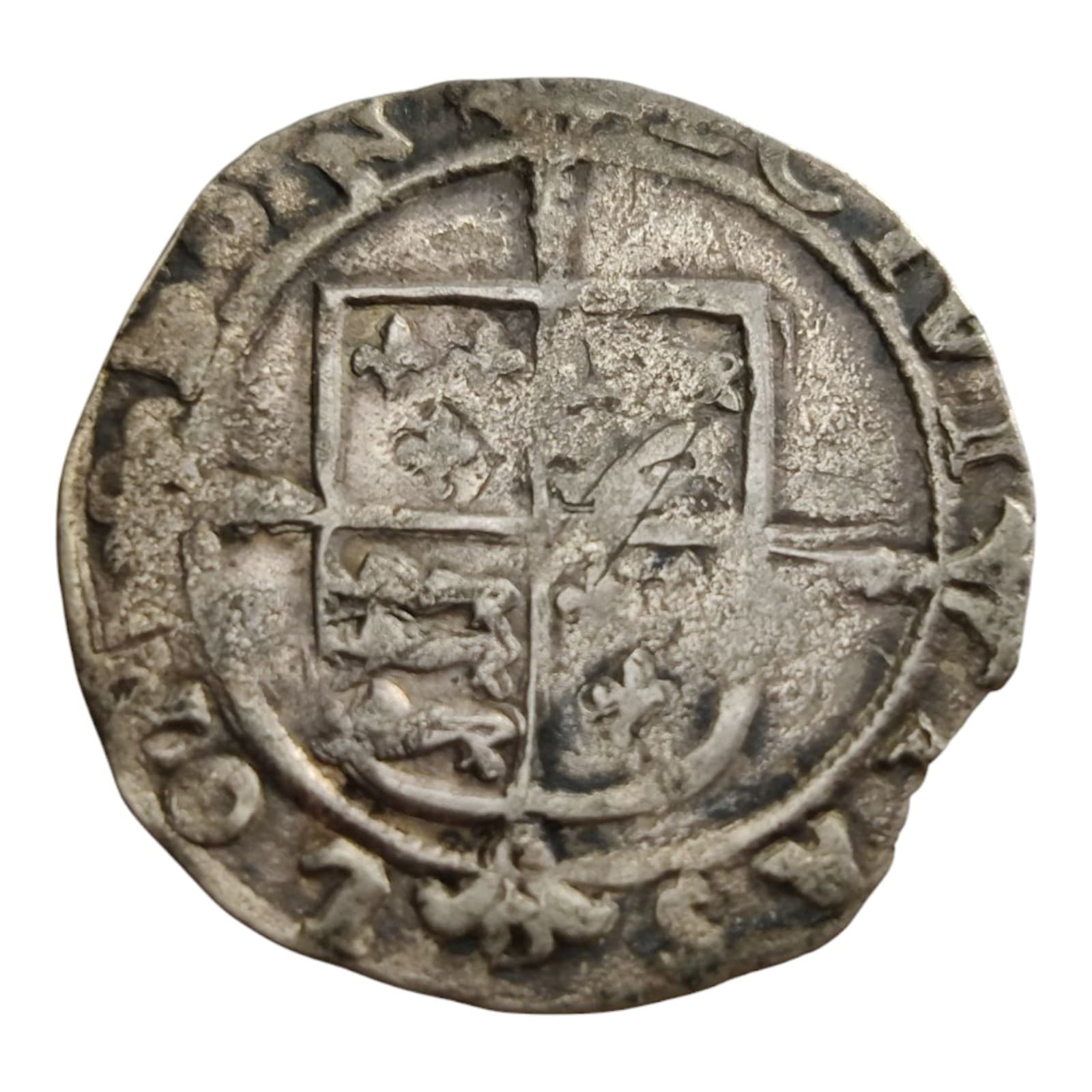1547-1551 England Henry VIII Groat Posthumous Issue Hammered English Silver 1F 2