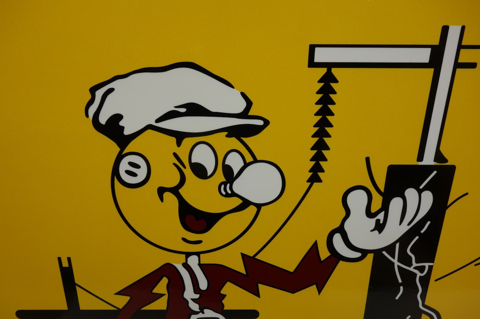 Reddy Kilowatt HIGH VOLTAGE Electricity steel Enamel Advertising Sign 2