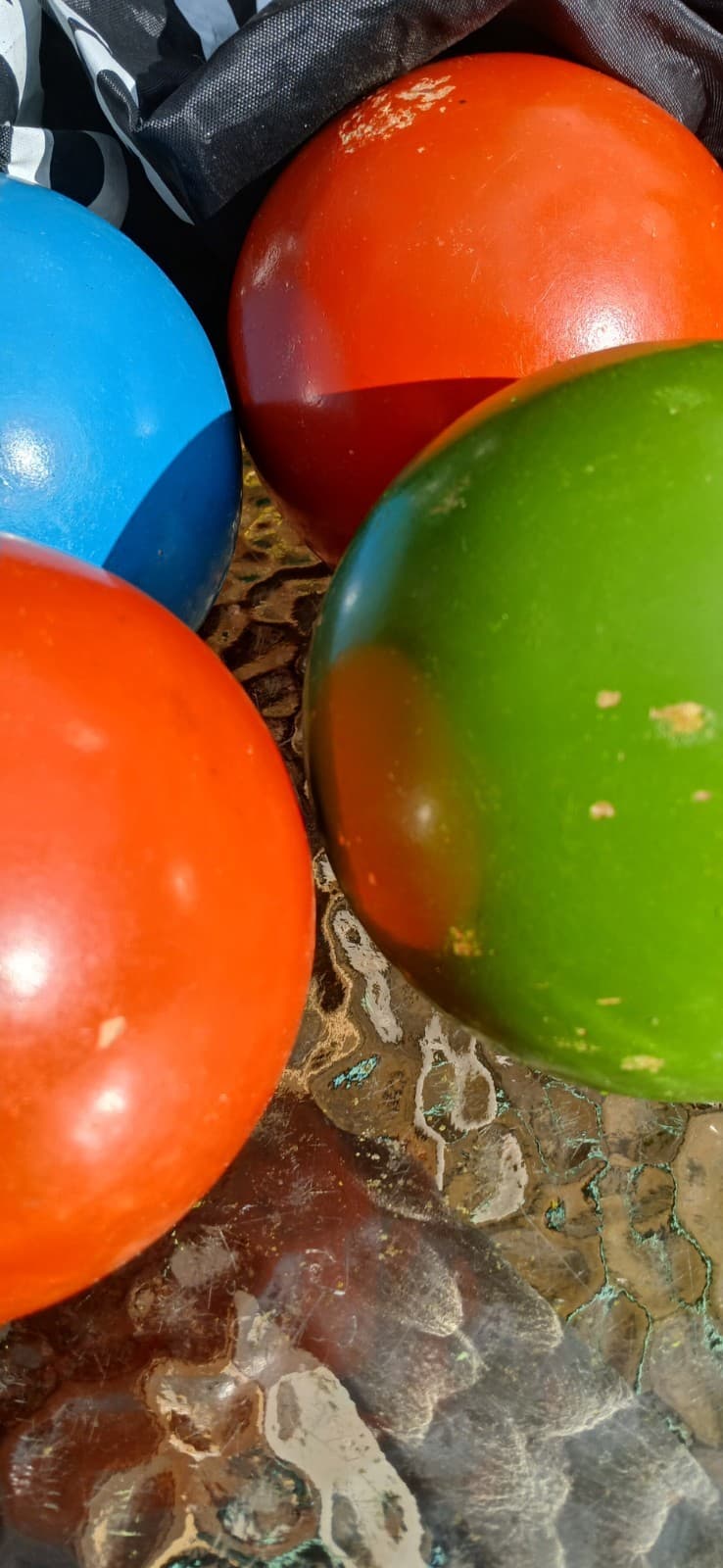 6 Bocce Ball Set with Bag Lawn Game for Backyard or Beach Wood Pallino Ball 3