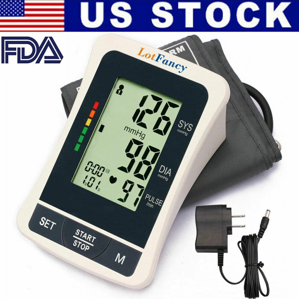 Automatic Upper Arm High Blood Pressure Monitor BP Cuff Heart Rate Machine Test