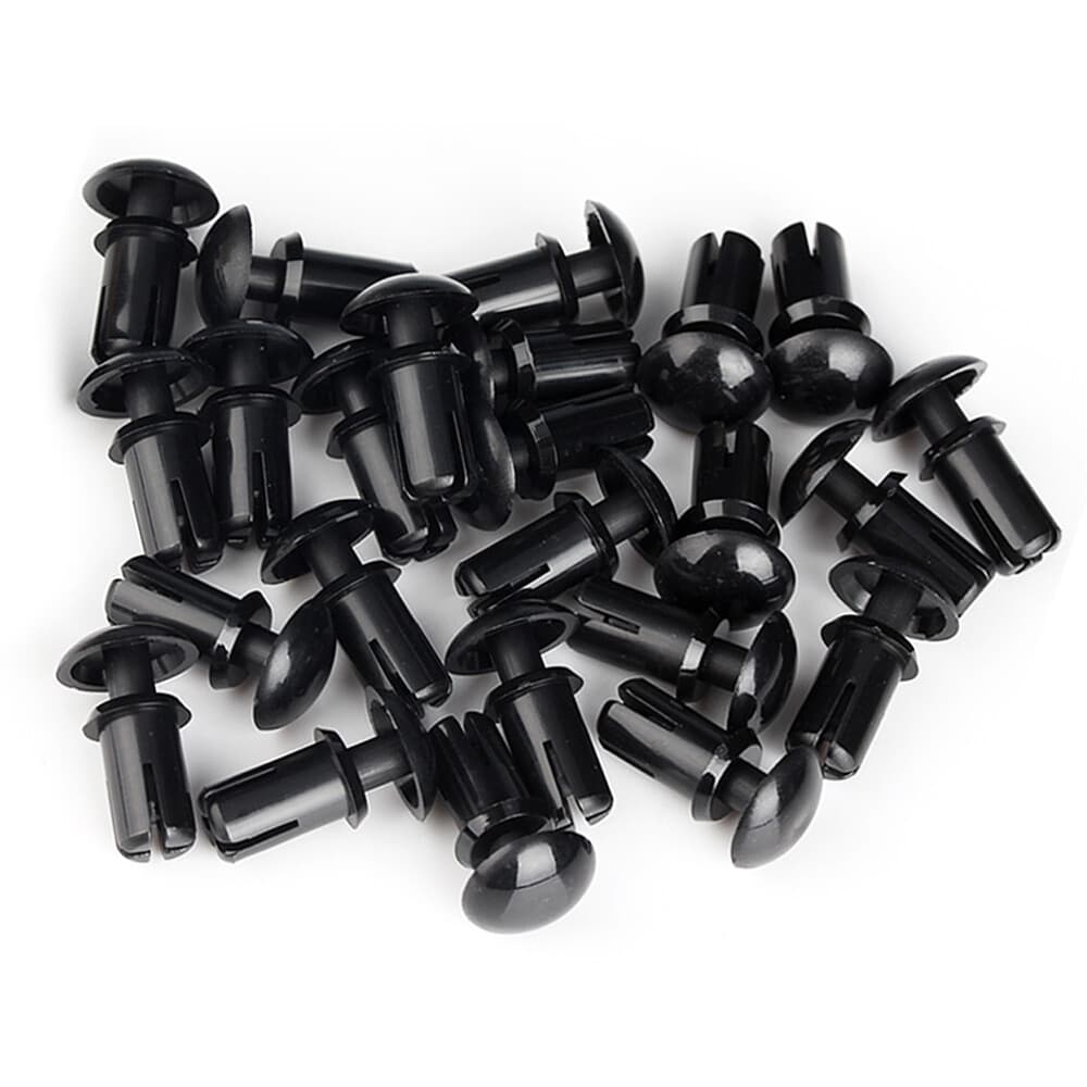 Black Plain Nylon Rivets Plastic Snap Rivet fit for Hole Dia 2mm 3mm 4mm 5mm 6mm 3
