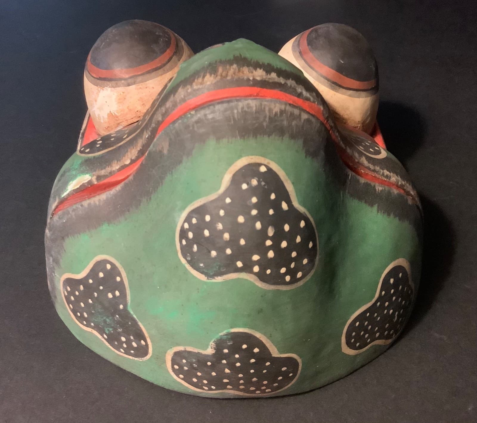 VTG Godogan Frog Face Prince Balinese Indonesian Carved Wood Mask Hinged Mouth 3