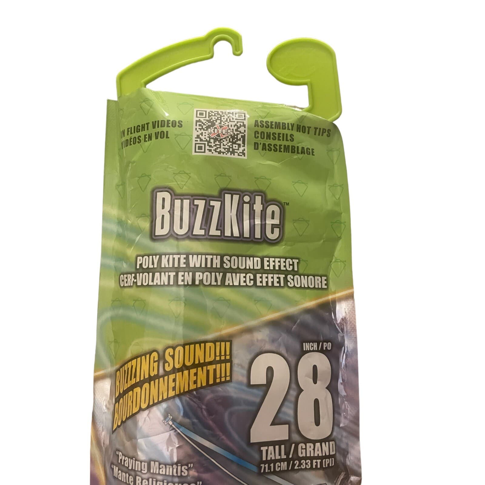 X Kites Buzzing Praying Mantis Kite with Handle Line & Sky Tails 28 in Wide New 4