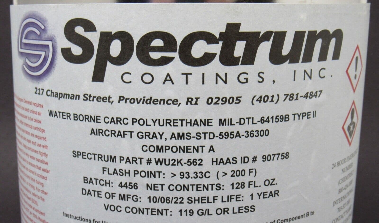 Spectrum MIL-DTL-64159B Type II PART A+B Urethane Coating AIRCRAFT GRAY 4
