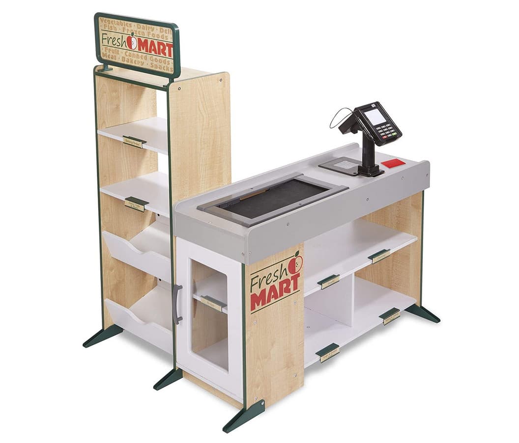 Melissa & Doug Freestanding Wooden Fresh Mart Grocery Store