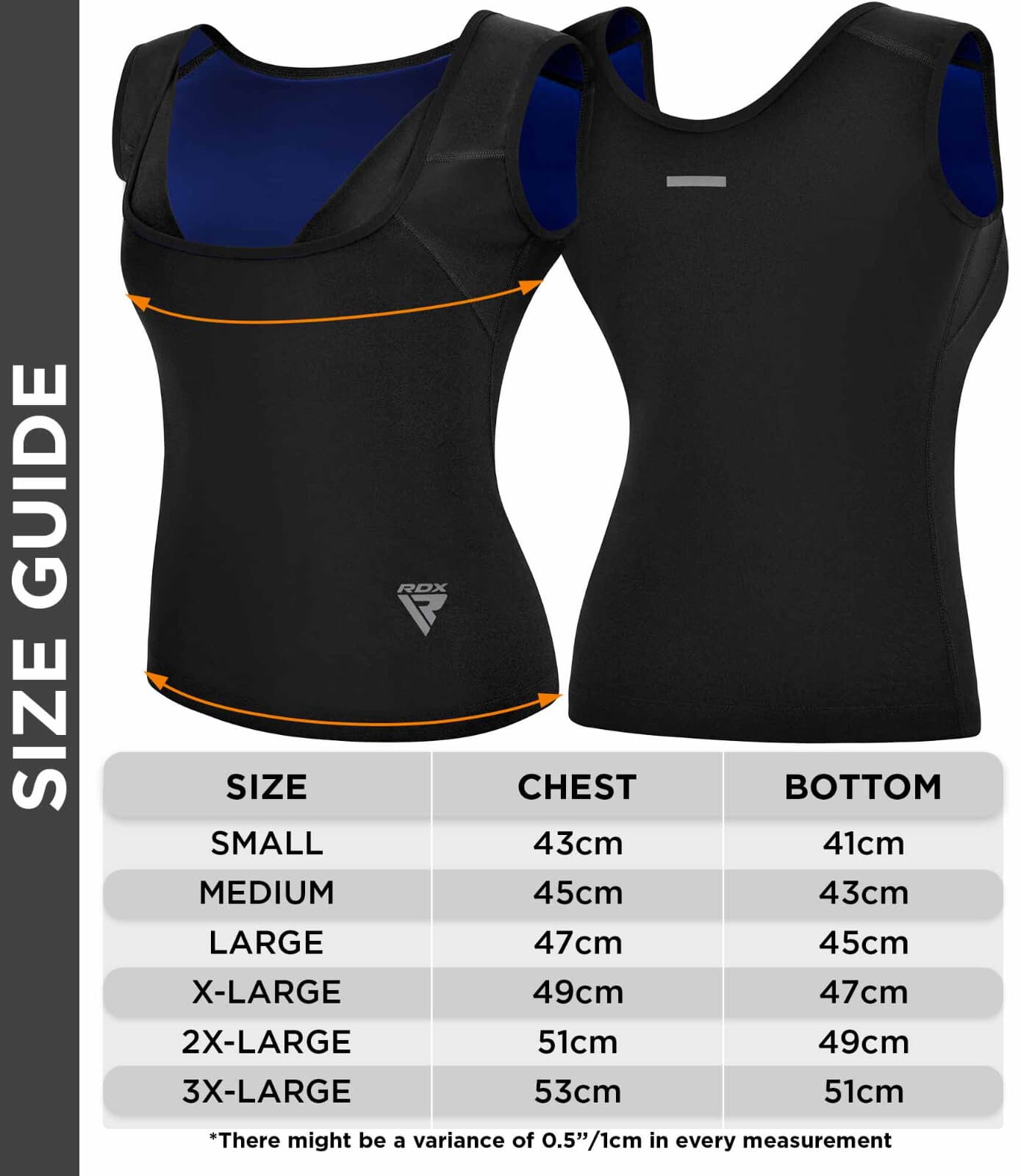 RDX Womens Sauna Vest Heat Trapping Sweat Waist Trainer Compression Vest for Gym 6