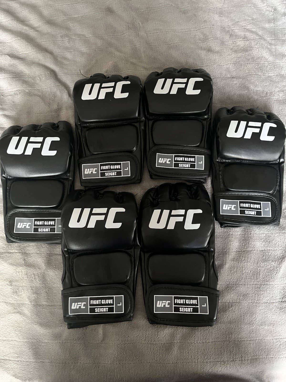 UFC New Black Replica Gloves Pair-Ships From USA  3