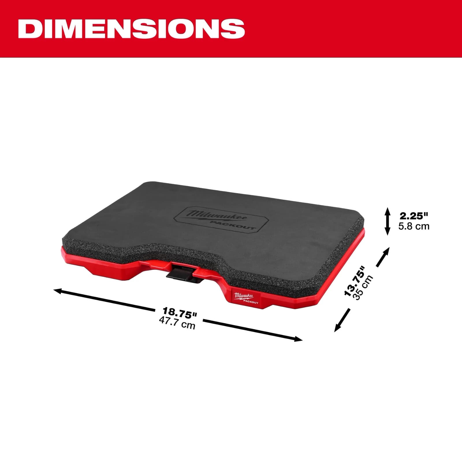 Milwaukee 48-73-6110, PACKOUT Kneeling Pad, Knee Pad Tear Resistant -New 4