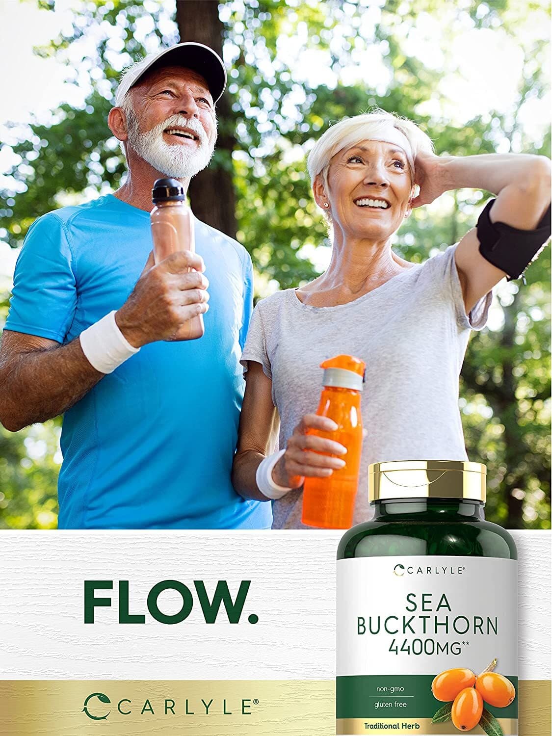 Sea Buckthorn Oil Capsules 4400mg | 200 Softgels | by Carlyle 6