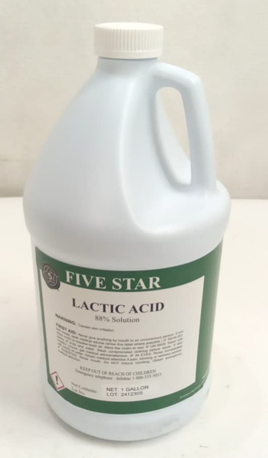 Five Star 26-LAC-FS01-04 Lactic Acid 88% Solution pH Adjuster/Flavor Additive 1G