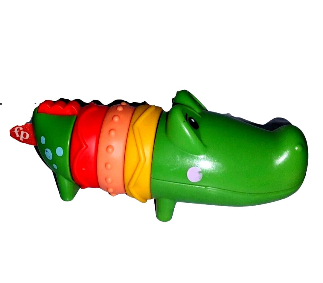 Fisher Price Clicker ALLIGATOR Rattle Green 2020 Develops Motor Skills 5.5in 3