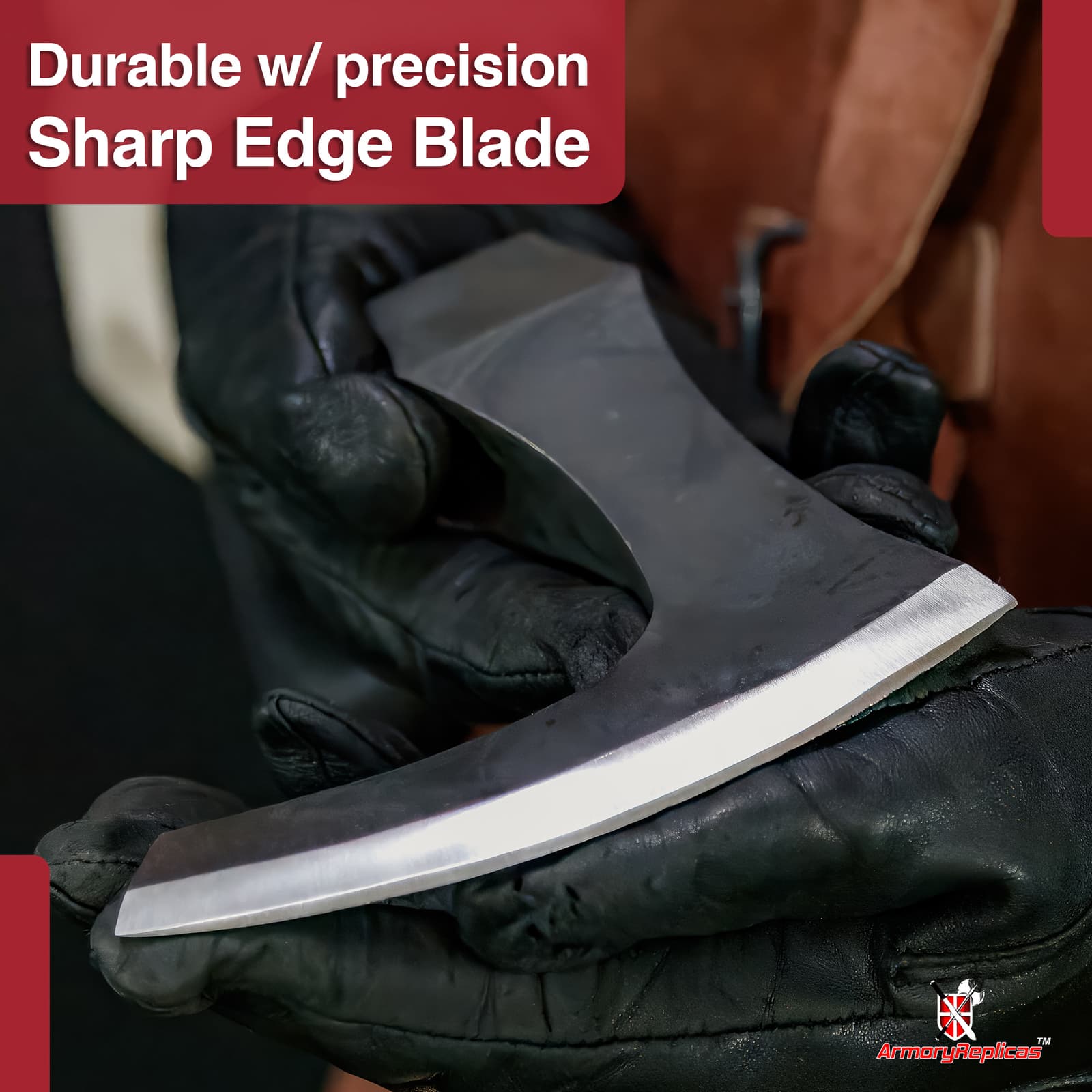 Tempered Carbon Steel Axe Head Historical Replica Design  for Collector Use 5