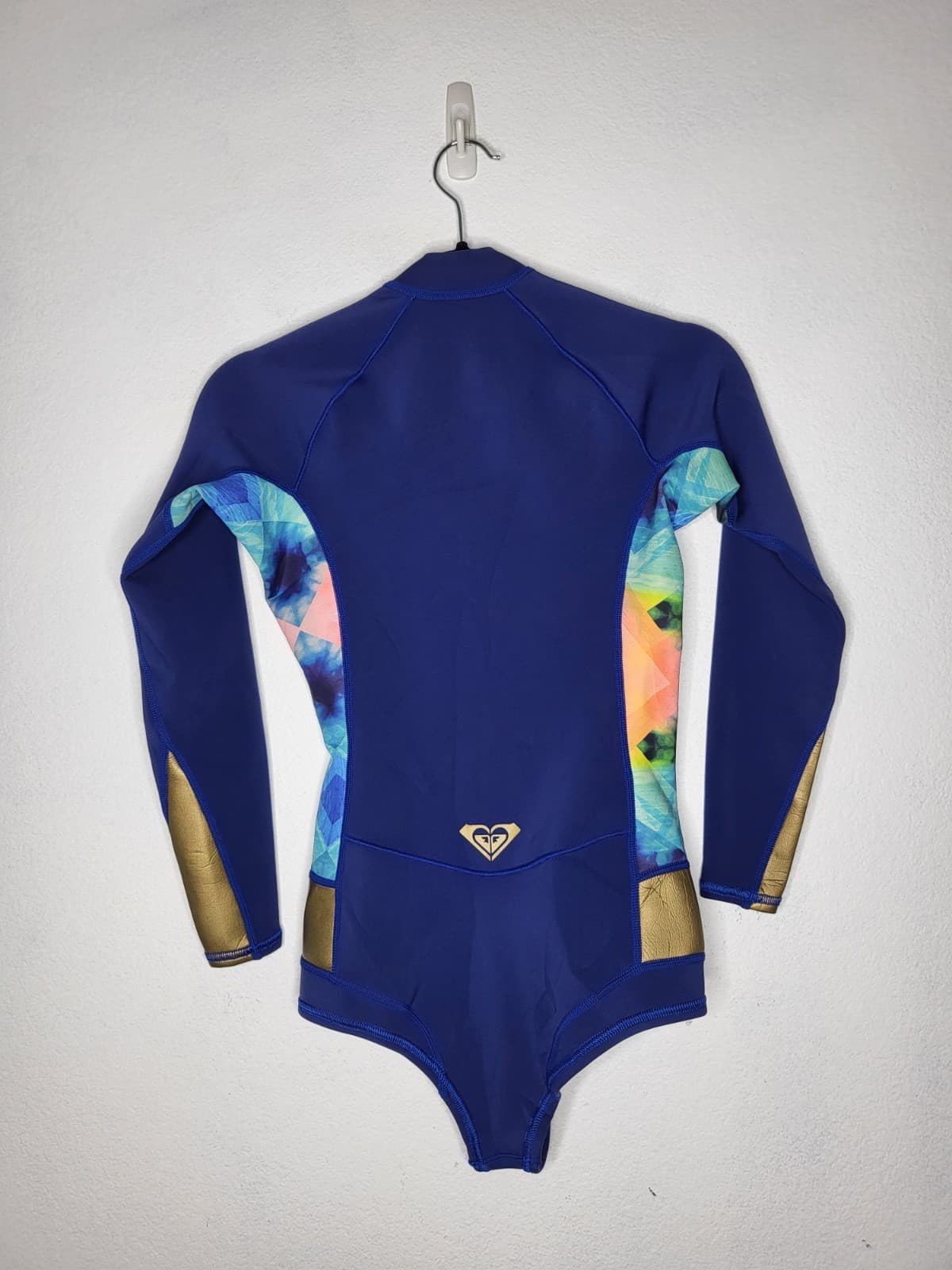 ROXY Pop Surf 2.0 One-piece Wetsuits Women's Size 4 Long Sleeve Blue Multi NWT 4