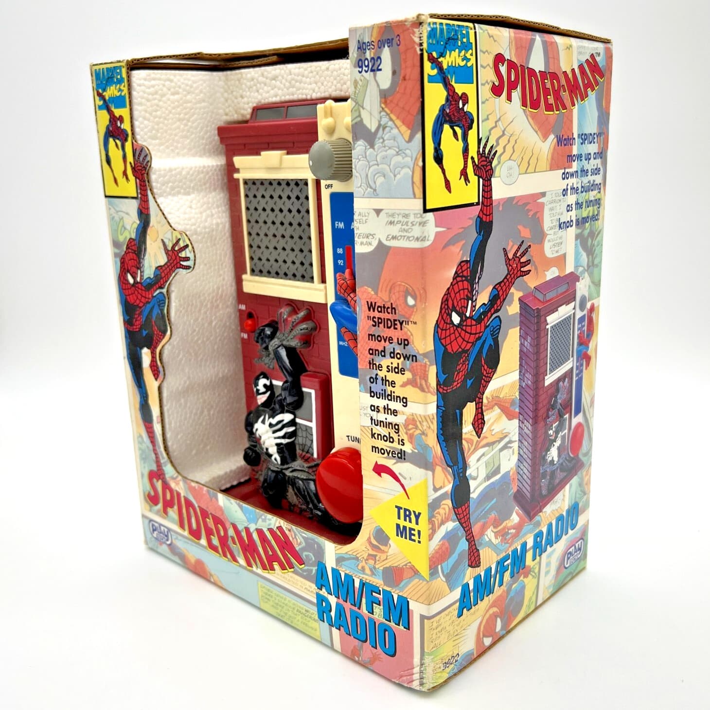 1993 Play-Tech Marvel Comics SPIDER-MAN & VENOM AM/FM Radio 4