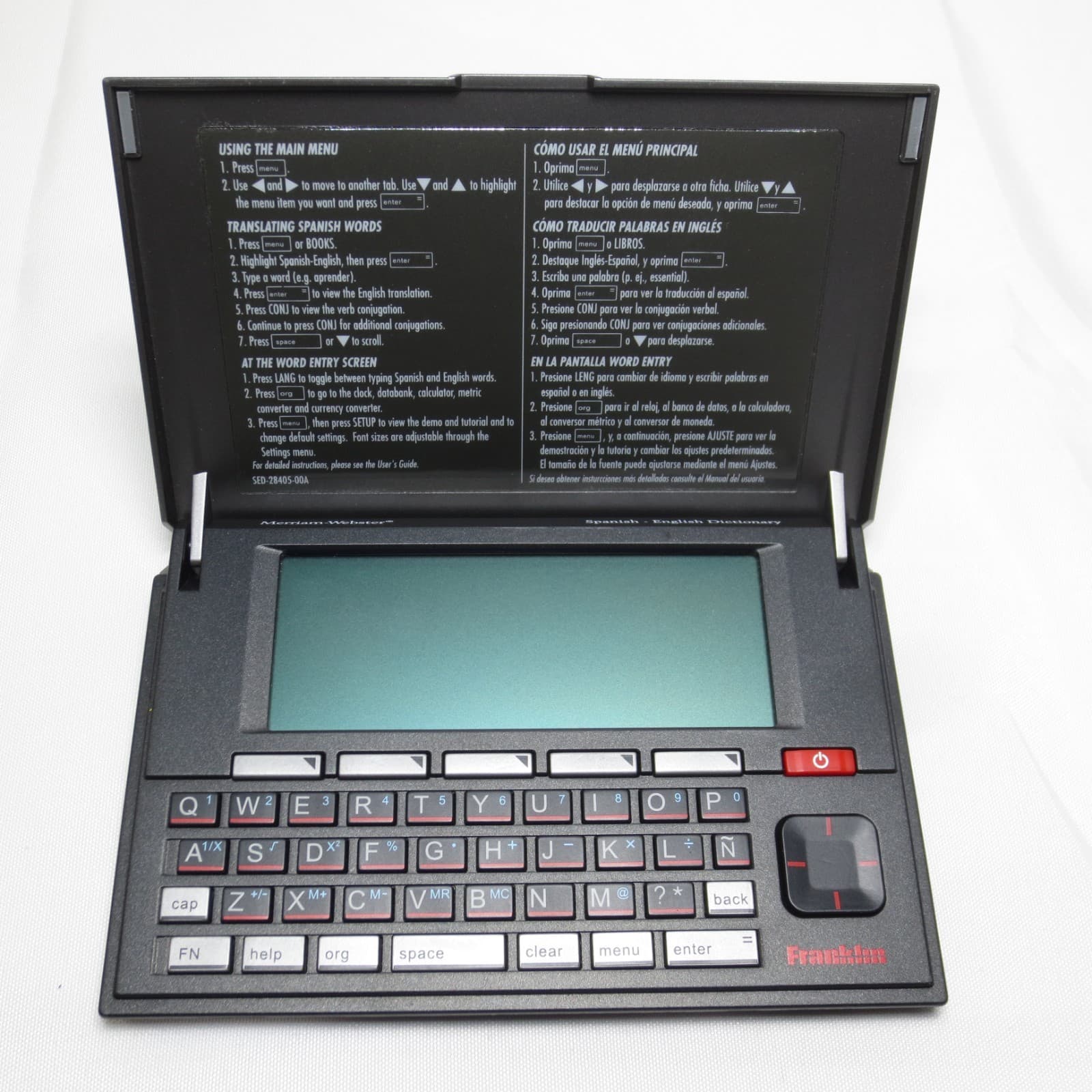 Franklin DBE-1500 Merriam Webster Spanish-English Dictionary 4