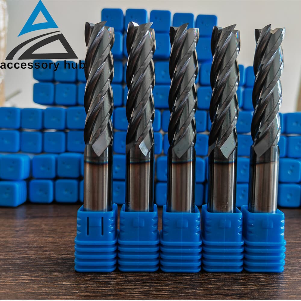 4 Flute 1/2" x 2" x 4" Long Solid Carbide End Mill - TiALN Coated 5
