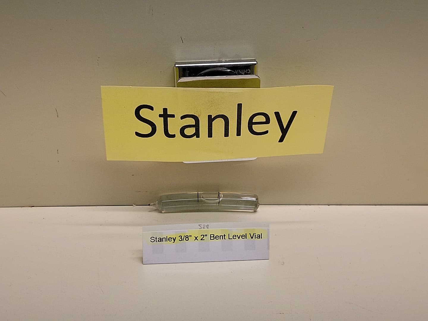 Stanley Level 2" Bent Vial Glass Level Vial Proved #208 NOS USA