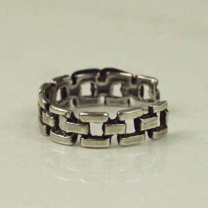 Sterling Silver Panther Link Toe Ring Size 4.75 Adjustable 2