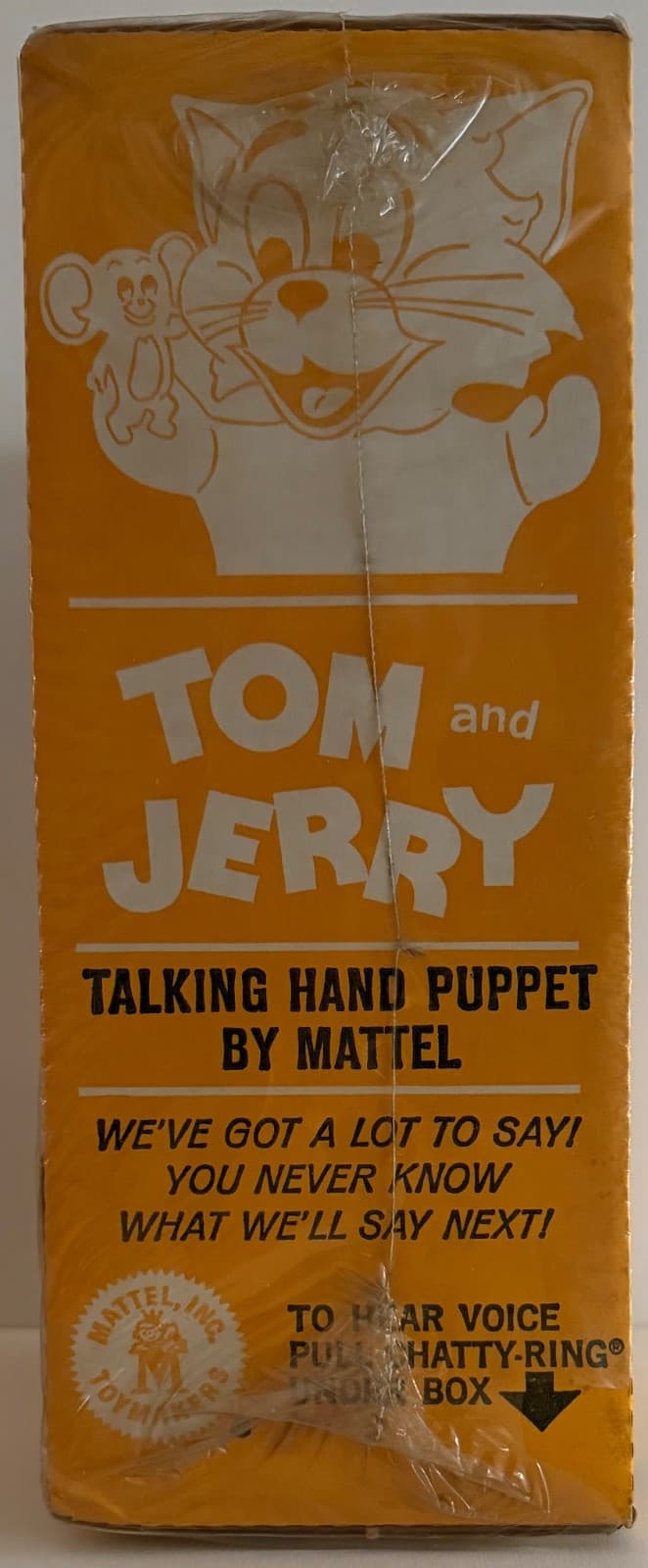 1965 ORIGINAL MATTEL TOM & JERRY TALKING HAND PUPPET MIB SEALED 5