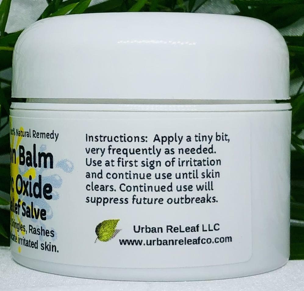 Urban ReLeaf Lemon Balm Zinc Oxide Blister Relief Salve! Cold Sore Shingles Pox 4