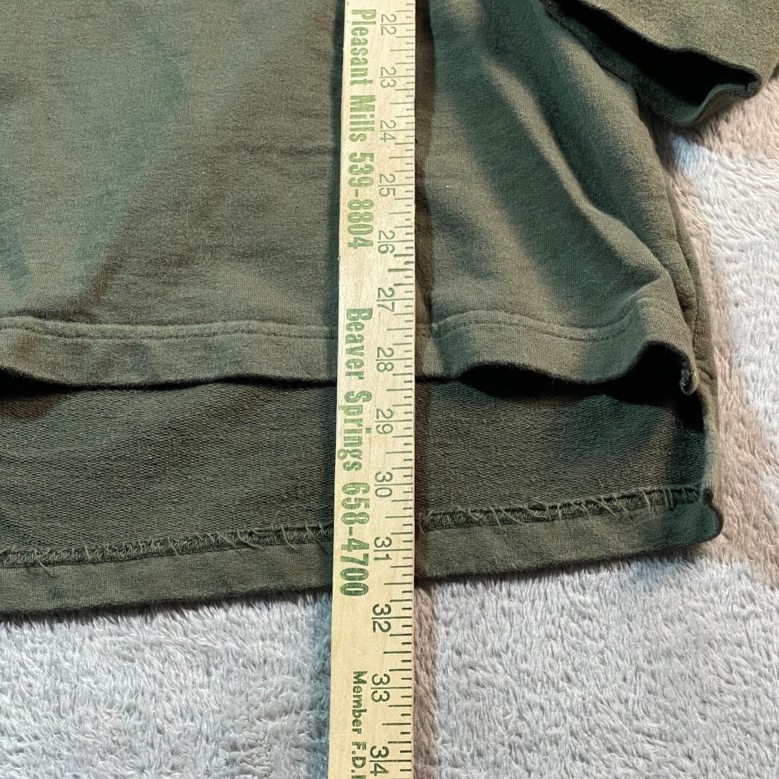 Browning Sweater Men's Large Quarter Zip Pullover Olive Green Outdoors Hunting 4