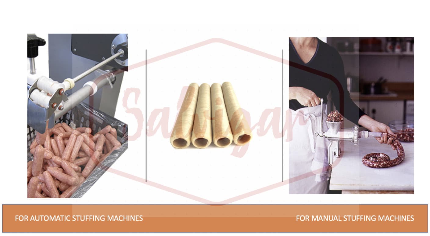 Collagen Casings Dry 30mm / 50ft for stuffing 121 Lb 540 sausages 6 sticks 2