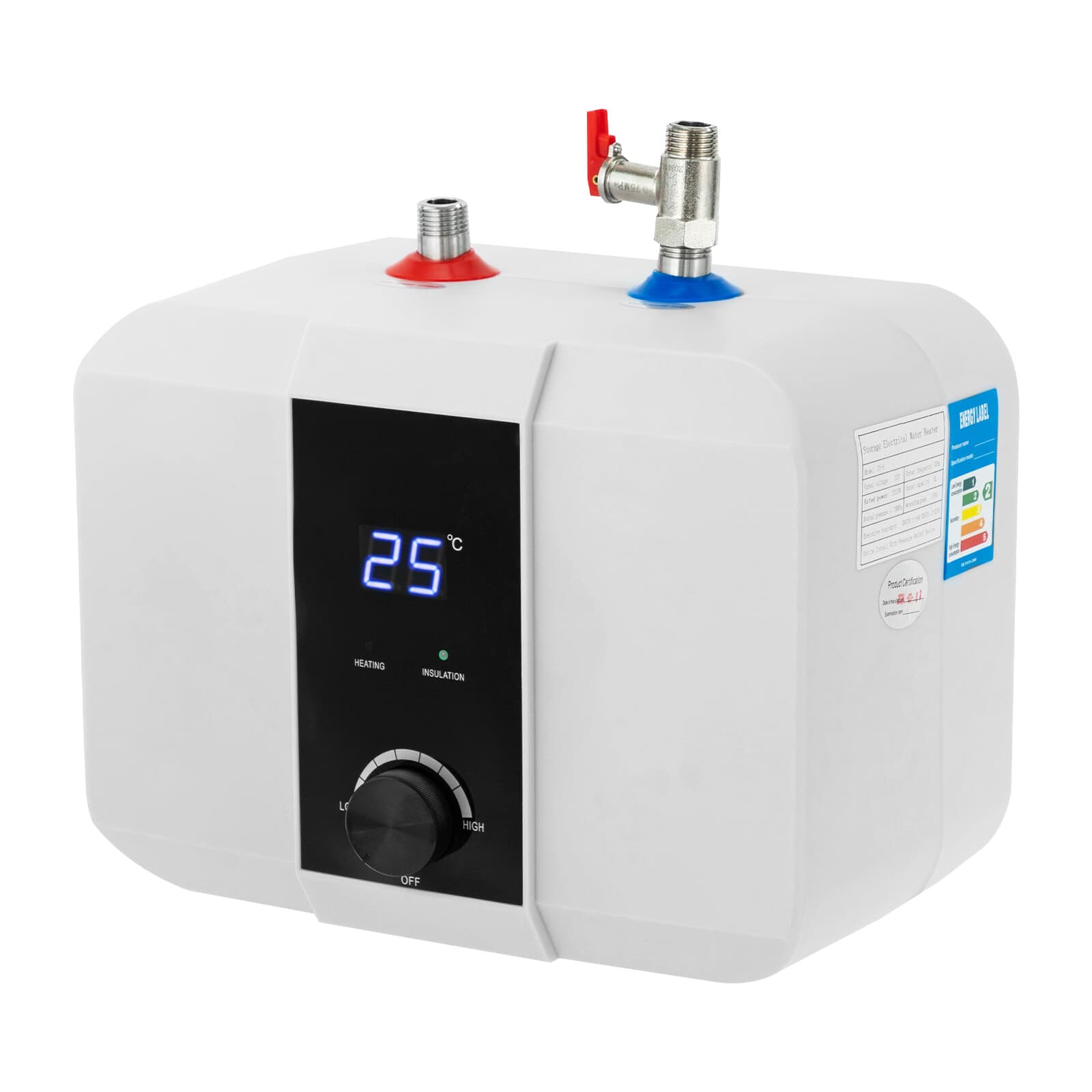 6L Electric Tank Hot Water Heater Bath Under Sink Mini Tank Water Heater 1500W 4