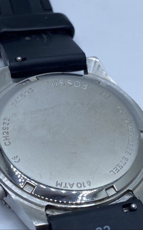 Fossil WAKEFIELD 45mm WR100M Chrono Date Quartz Stainless Steel Watch 222g 6