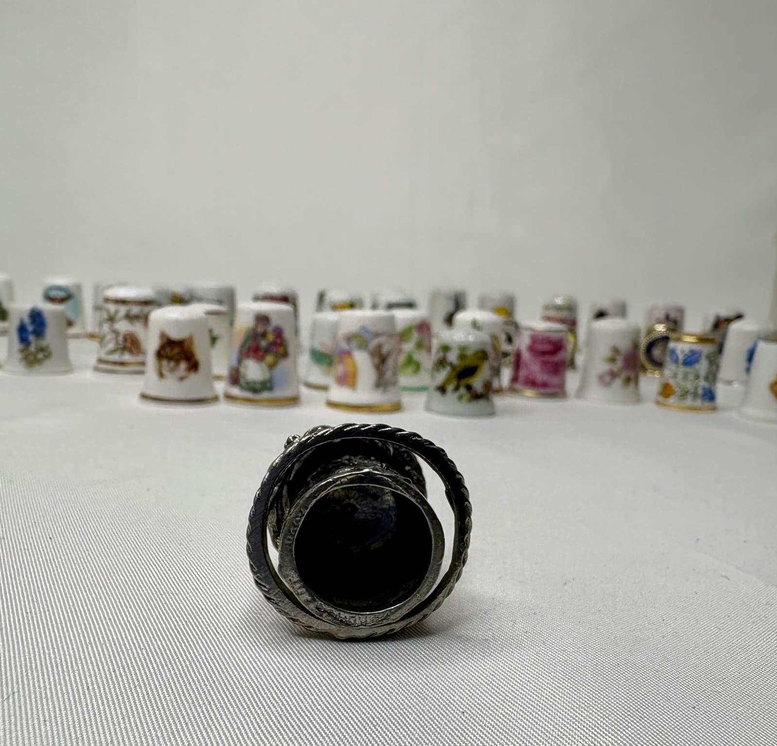 Thimbles Collectibles Lot Of 56! Porcelain, Pewter, Floral, Birds and More! 5