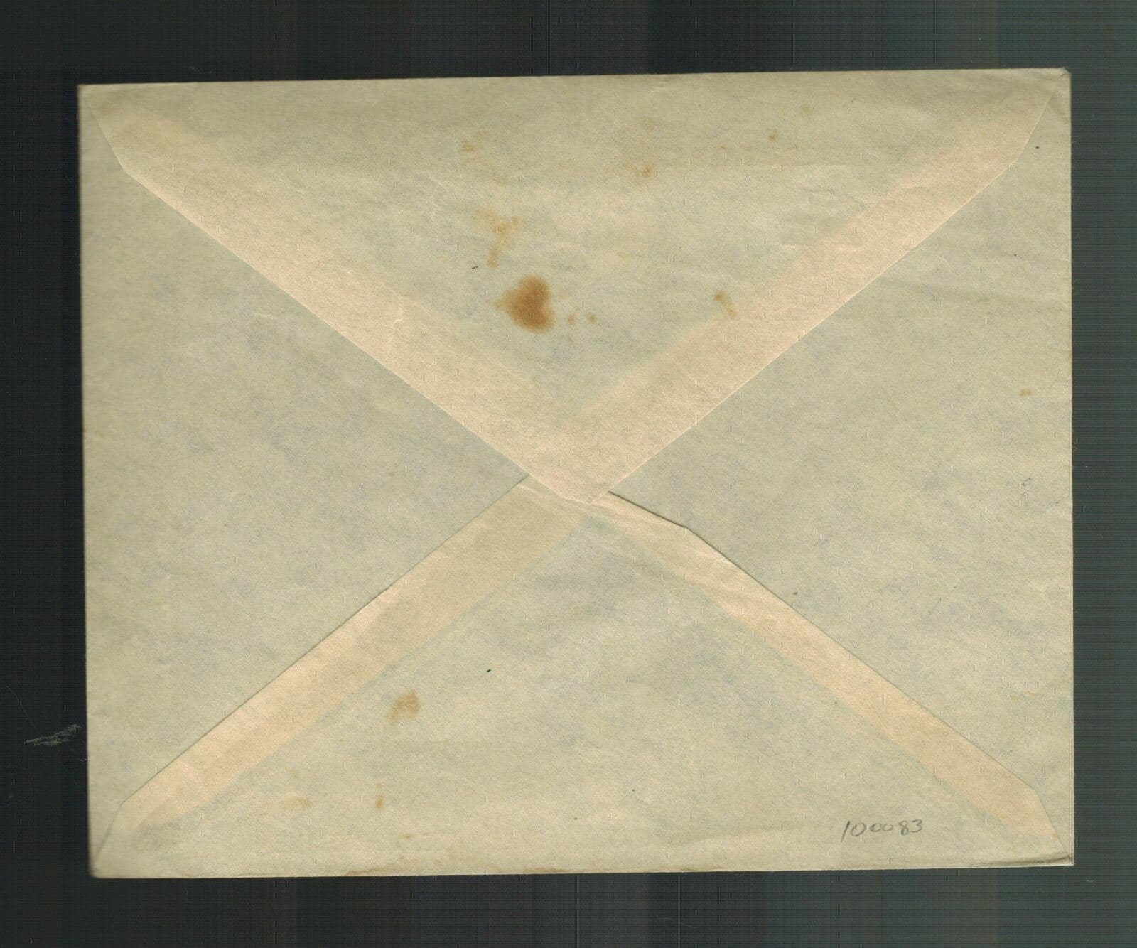 1942 Jerusalem Palestine Stampless cover British Red Cross Postpaid to Haifa 2