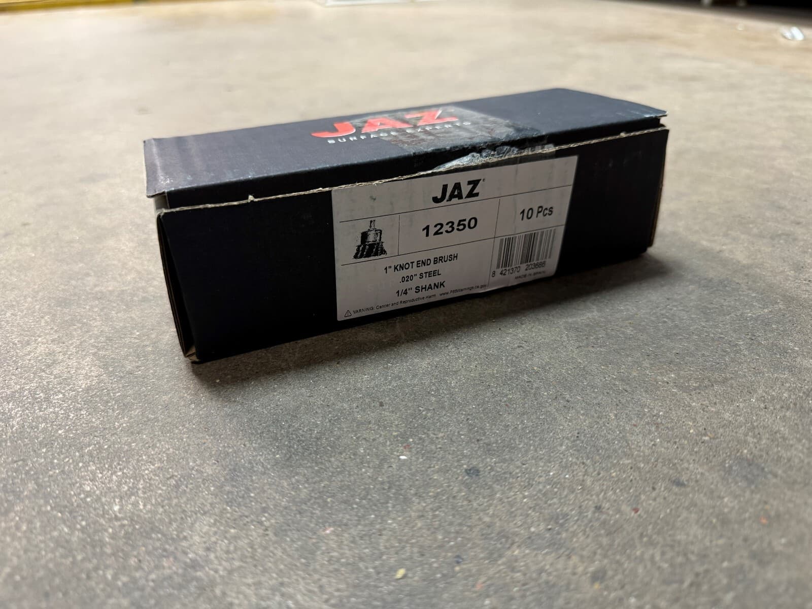 BOX OF 10 - JAZ 12350, Twisted Knot Wire End Brush, 1", .020", 1/4" Shank 3