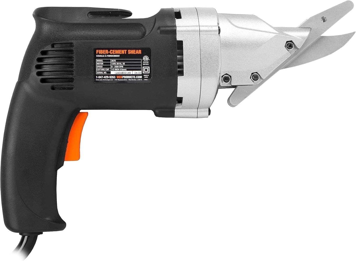 WEN Electric Fiber Cement and Siding Shear, Variable Speed (3670) 2