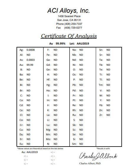 Gold SEM Sputter target: Au 99.99% pure, 57mm diameter x 0.1mm thick 2