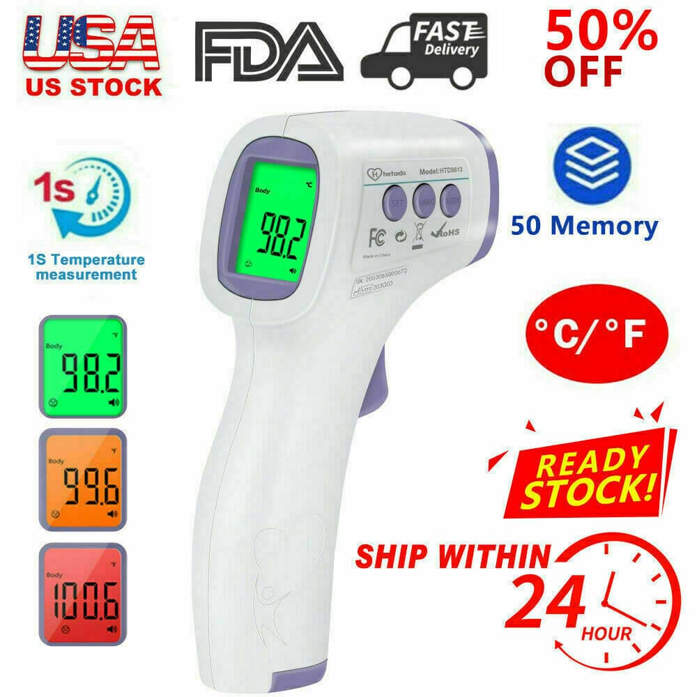Medical NON-CONTACT Body Forehead IR Infrared Laser Digital Thermometer