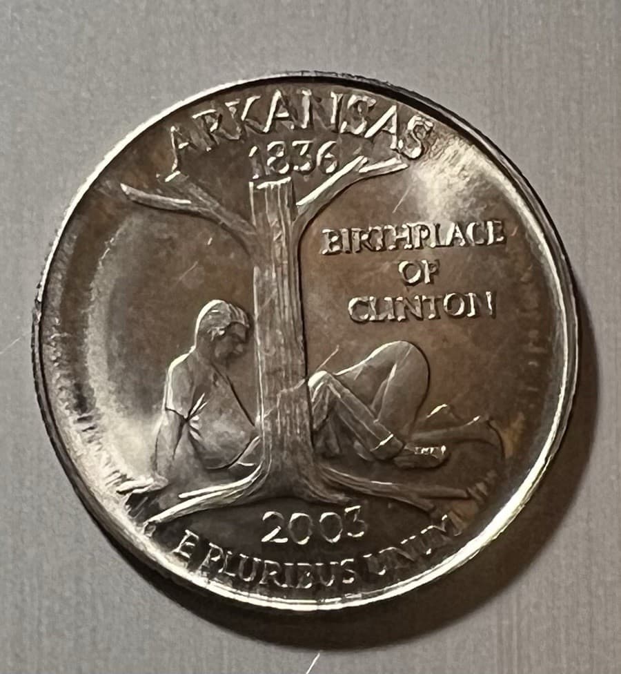 2003 CLOSE QUARTERS BILL CLINTON PARODY ARKANSAS STATE QUARTER