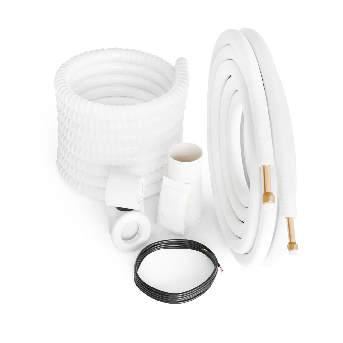1/4"-1/2" Mini Split Line Set Kit Insulated Pre-Flared 16ft/25ft/50ft with Wires 2