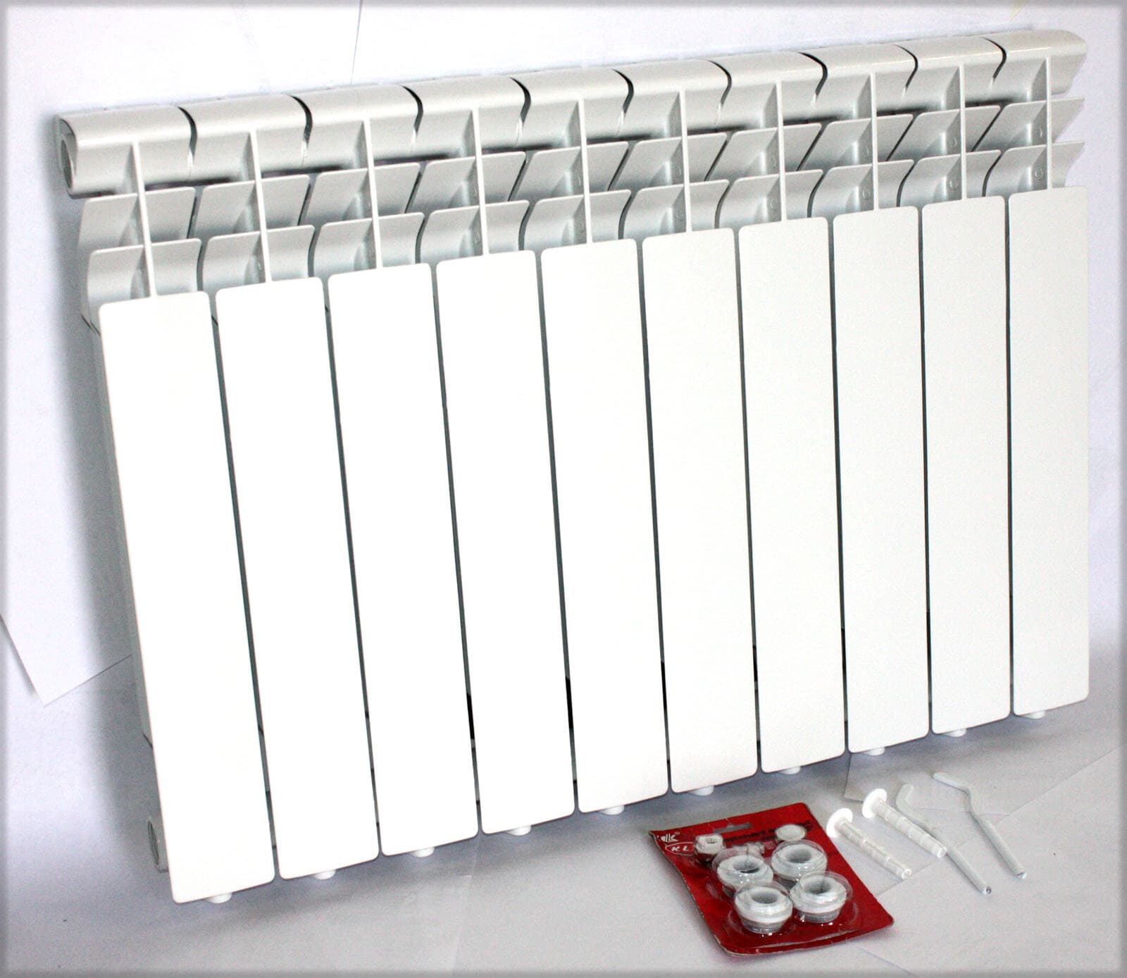 Bimetal Wall Mount 10 Panels Aluminum Water Radiator Heater Boiler Heating