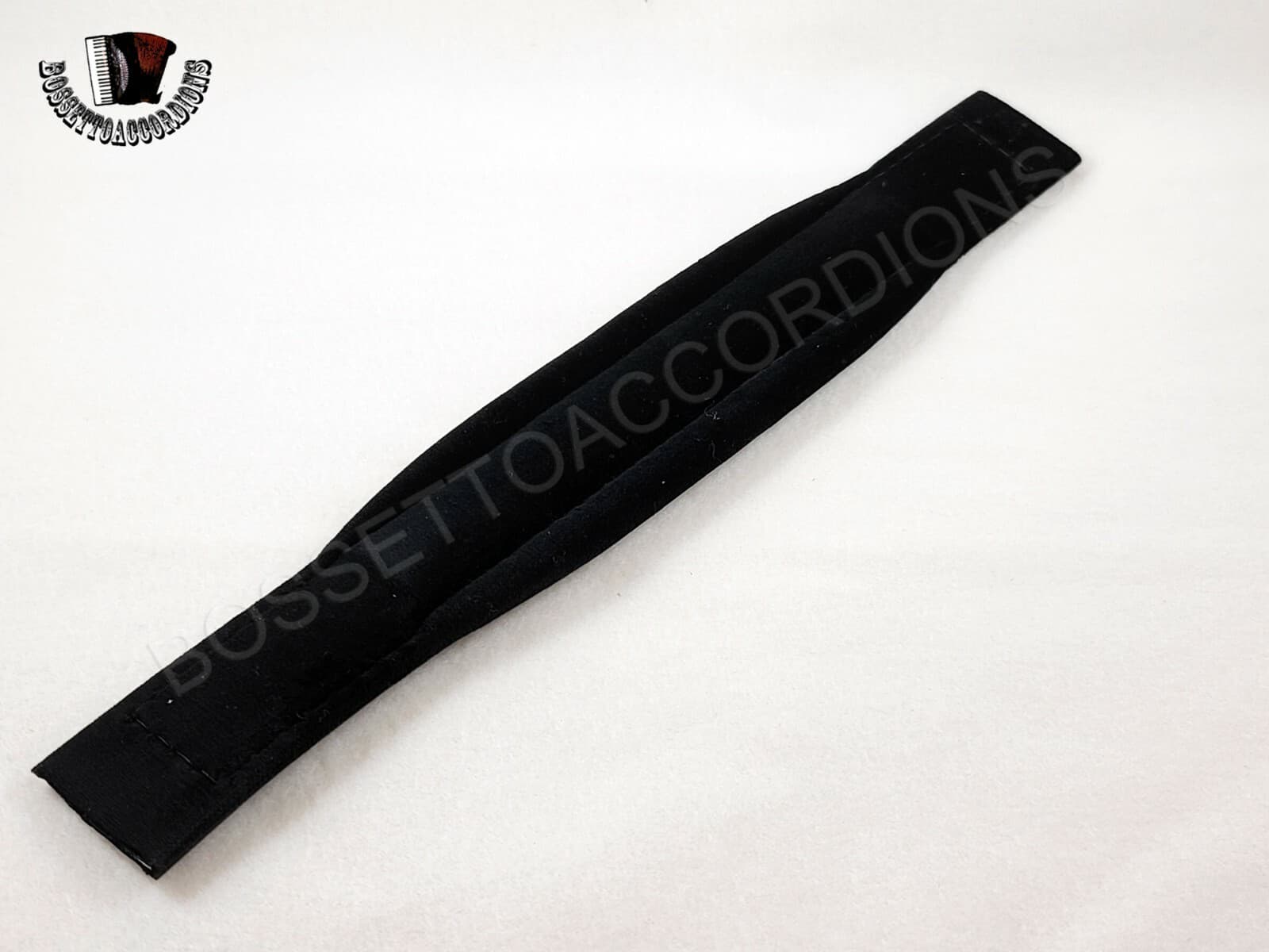 ACCORDION BASS STRAP Top Quality Black Leather / Velvet 400x53 3