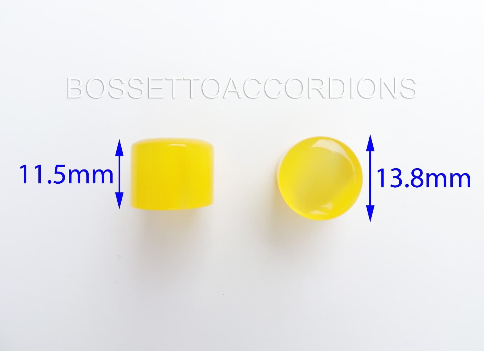 Accordion Buttons Pistons Yellow Each 13.8 x 11.5 (mm) 3