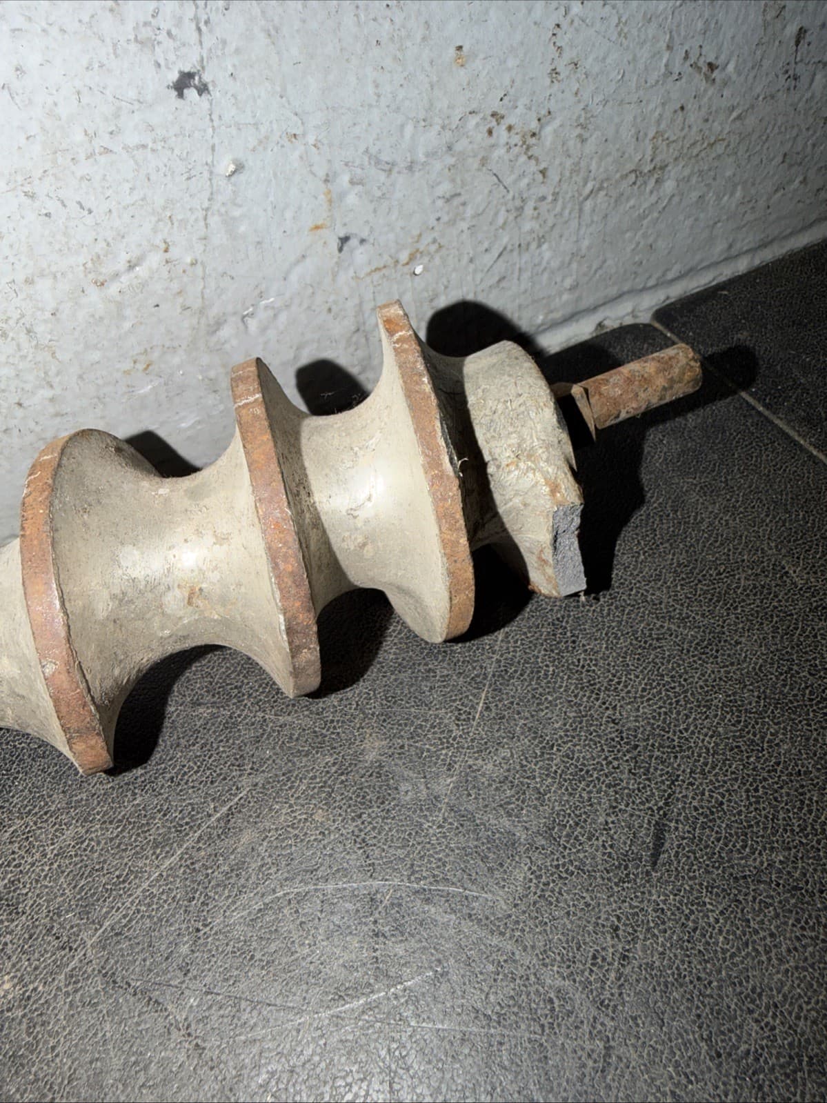#22 Meat Grinder Attachment (AUGER ONLY) (CHIPPED, SEE PHOTOS) 4