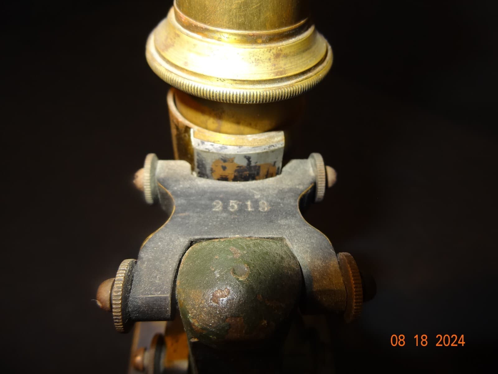 Rare and Unusual Antique F W Schieck?  Microscope  1800's  Serial # 2513 5