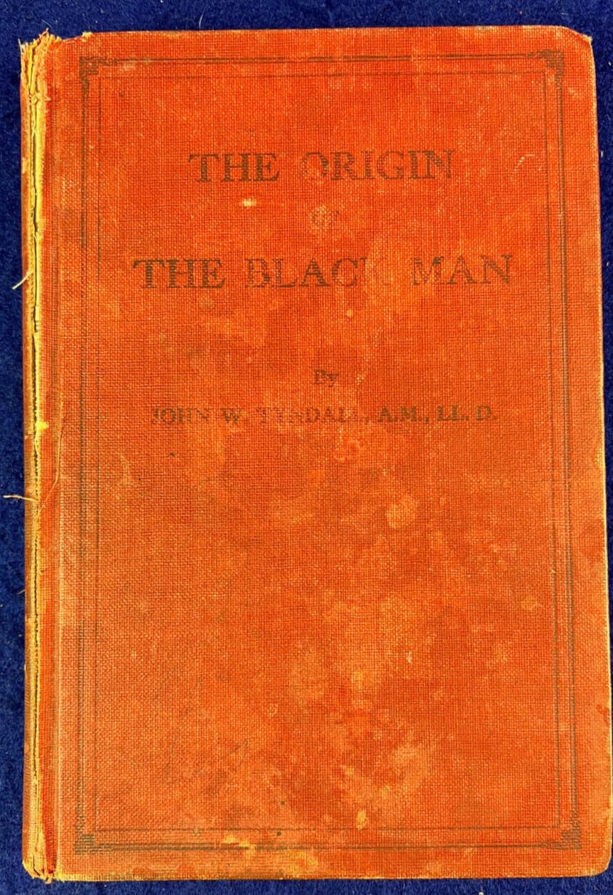1927 Response to Origin of Black Man Rare African American Theology Book Black